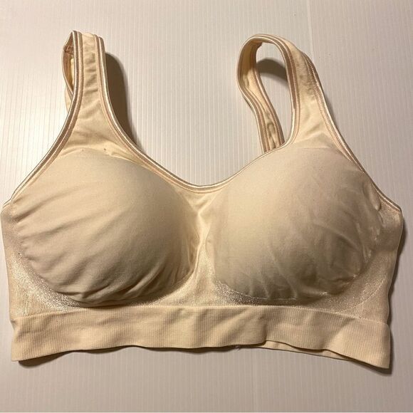 Bali ivory Comfort Revolution ComfortFlex Fit Seamless 2-Ply Wireless Bra -L - Picture 2 of 8